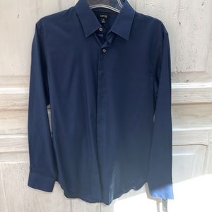 Apt 9 luxury modern fit long sleeve men’s dress shirt blue